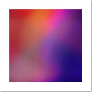 Colorful Magenta Pink Purple and Red Abstract Glow Posters and Art